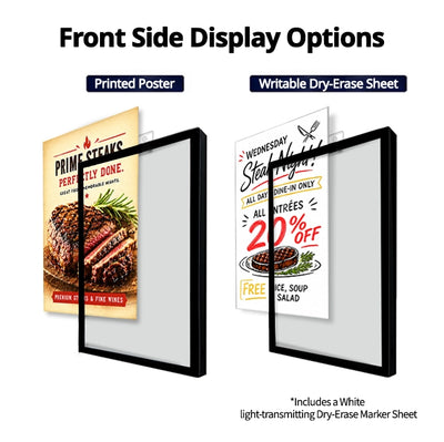 LED Backlit Window Poster Display | Wtalk (Portrait)