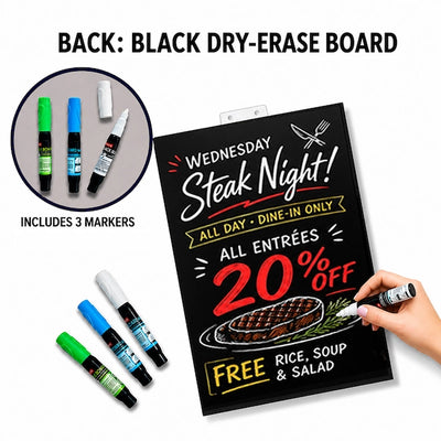 LED Backlit Window Poster Display | Wtalk (Portrait)
