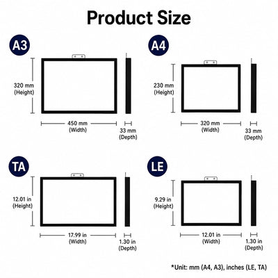 LED Backlit Window Poster Display | Wtalk (Landscape)