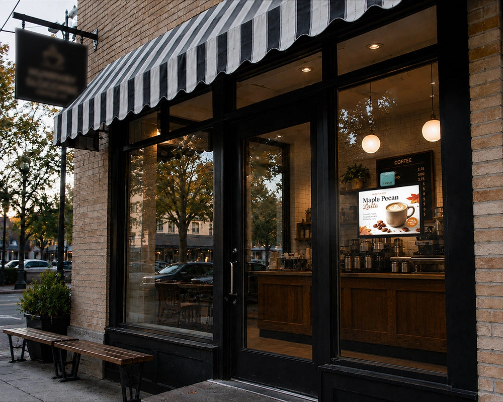 LED Backlit Window Poster Display | Wtalk (Landscape)
