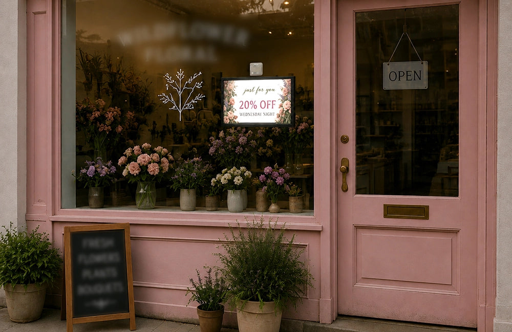 LED Backlit Window Poster Display | Wtalk (Landscape)